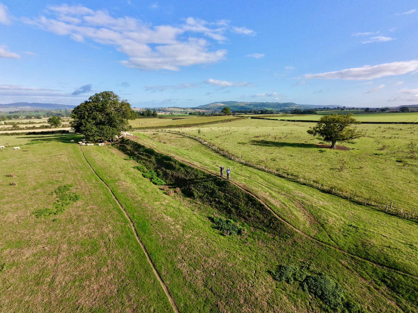 The old earthwork and a path through the landscape
