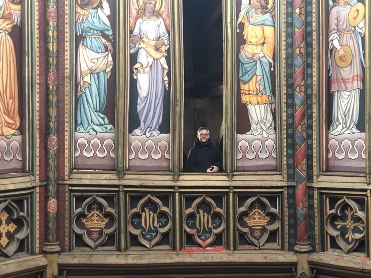Andy Marshall on Twitter: "Yes, that's me up there! The interior of the magnificent octagon tower at Ely Cathedral. #chelfie… "