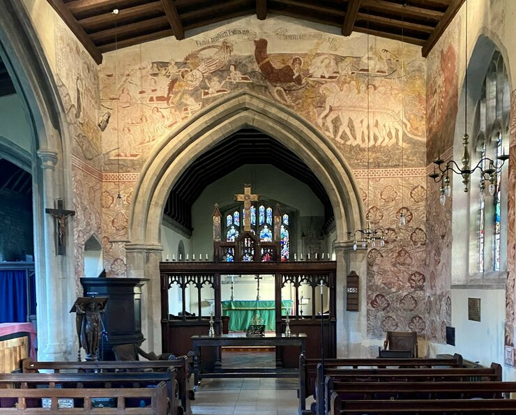 Andy Marshall 📸 on Twitter: "Our churches are galleries of world class medieval art: remarkably complete depictions of Virgin Mary & St. Michael and The Last Judgement at St. James the Great, South Leigh, Oxfordshire." / Twitter