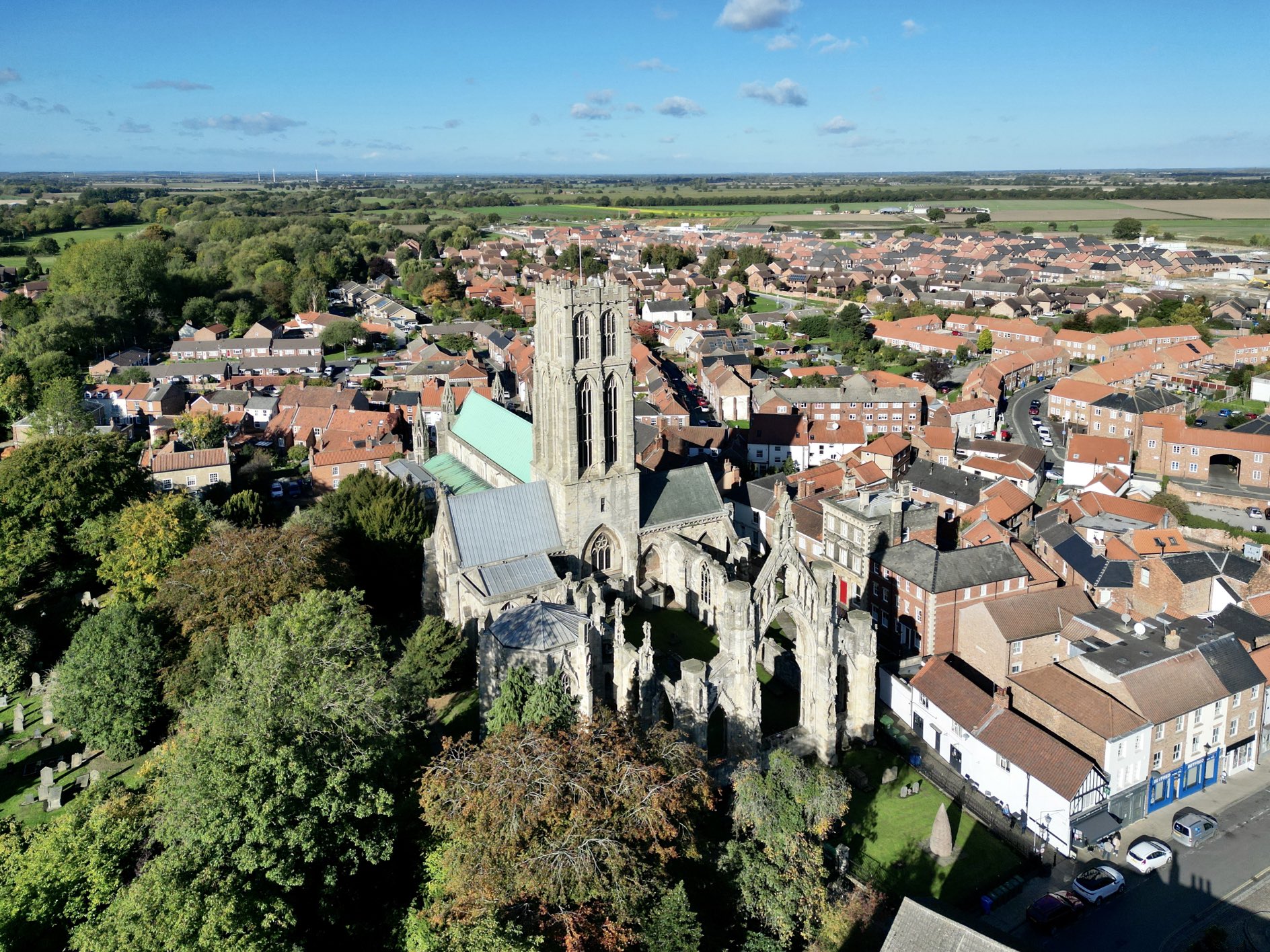 Aerial Video: Howden Minster, Yorkshire.