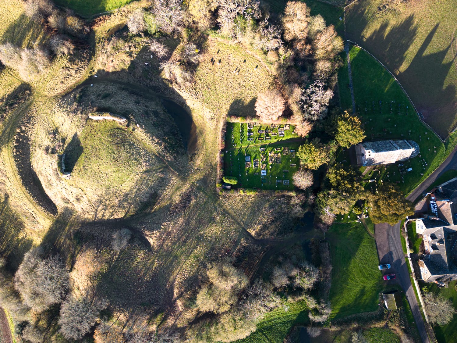 Aerial Video of St. Mary and St. David, Kilpeck, Herefordshire.