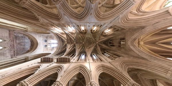 Be there: the Gothic vaulted interior at Pershore Abbey in glorious VR