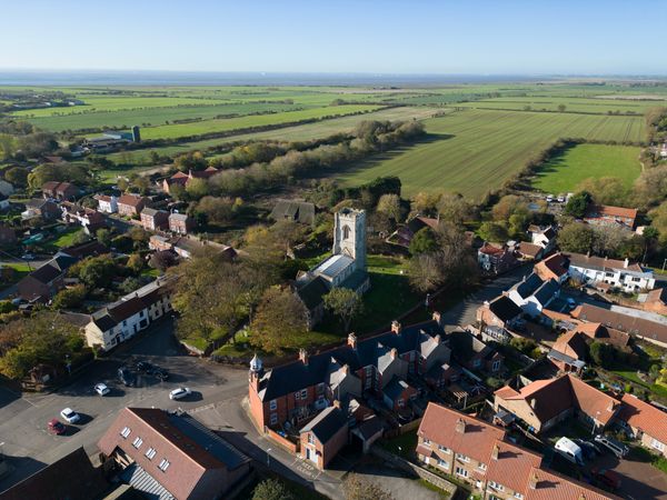 Aerial Video of All Saints, Easington, Yorkshire